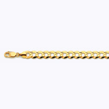 Load image into Gallery viewer, 10K 9.5MM YELLOW GOLD SOLID CURB 24" CHAIN NECKLACE (AVAILABLE IN LENGTHS 7" - 30")