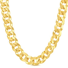 Load image into Gallery viewer, 14K 8MM YELLOW GOLD SOLID CURB 24" CHAIN NECKLACE (AVAILABLE IN LENGTHS 7" - 30")