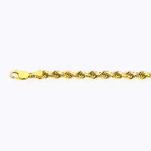 Load image into Gallery viewer, 10K 5MM YELLOW GOLD SOLID DC ROPE 24" CHAIN NECKLACE (AVAILABLE IN LENGTHS 7" - 30")