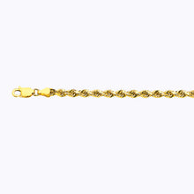 Load image into Gallery viewer, 14K 3.5MM YELLOW GOLD SOLID DC ROPE 24" CHAIN NECKLACE (AVAILABLE IN LENGTHS 7" - 30")