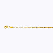 Load image into Gallery viewer, 14K 1.5MM YELLOW GOLD SOLID DC ROPE 24" CHAIN NECKLACE (AVAILABLE IN LENGTHS 7" - 30")