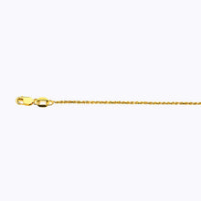 Load image into Gallery viewer, 18K 1MM YELLOW GOLD SOLID DC ROPE 24" CHAIN NECKLACE (AVAILABLE IN LENGTHS 7" - 30")