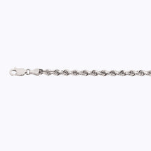 Load image into Gallery viewer, 10K 3.5MM WHITE GOLD SOLID DC ROPE 24" CHAIN NECKLACE (AVAILABLE IN LENGTHS 7" - 30")