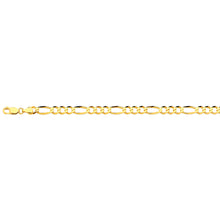 Load image into Gallery viewer, 10K 6.5MM YELLOW GOLD SOLID FIGARO 24" CHAIN NECKLACE (AVAILABLE IN LENGTHS 7" - 30")