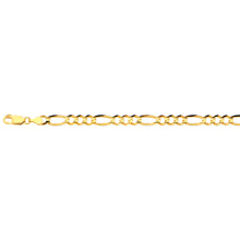 Load image into Gallery viewer, 14K 5.5MM YELLOW GOLD SOLID FIGARO 24" CHAIN NECKLACE (AVAILABLE IN LENGTHS 7" - 30")