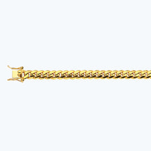 Load image into Gallery viewer, 10K 8MM YELLOW GOLD SOLID MIAMI CUBAN 24" CHAIN NECKLACE (AVAILABLE IN LENGTHS 7" - 30")