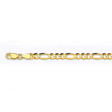 Load image into Gallery viewer, 14K 4.5MM YELLOW GOLD SOLID FIGARO 24" CHAIN NECKLACE (AVAILABLE IN LENGTHS 7" - 30")