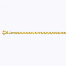 Load image into Gallery viewer, 14K 2MM YELLOW GOLD SOLID FIGARO 24" CHAIN NECKLACE (AVAILABLE IN LENGTHS 7" - 30")