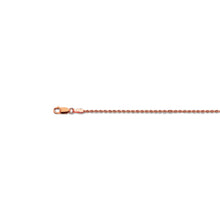 Load image into Gallery viewer, 14K 2MM ROSE GOLD SOLID DC ROPE 24" CHAIN NECKLACE (AVAILABLE IN LENGTHS 7" - 30")