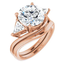 Load image into Gallery viewer, Golden Trio Solitaire Ring