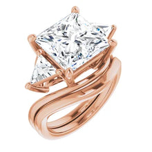 Load image into Gallery viewer, Golden Trio Solitaire Ring