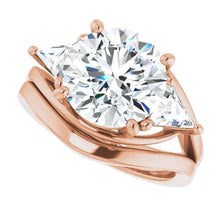 Load image into Gallery viewer, Golden Trio Solitaire Ring