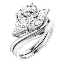 Load image into Gallery viewer, Golden Trio Solitaire Ring