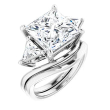 Load image into Gallery viewer, Golden Trio Solitaire Ring