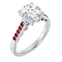 Load image into Gallery viewer, Crimson Pave Engagement Ring