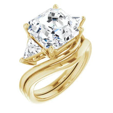 Load image into Gallery viewer, Golden Trio Solitaire Ring