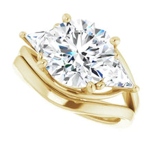Load image into Gallery viewer, Golden Trio Solitaire Ring