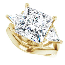 Load image into Gallery viewer, Golden Trio Solitaire Ring