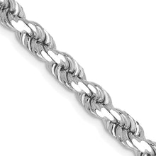 Load image into Gallery viewer, 14k White Gold 4.5mm D/C Rope with Lobster Clasp Chain
