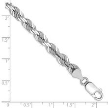 Load image into Gallery viewer, 14k White Gold 5.5mm D/C Rope with Lobster Clasp Chain

