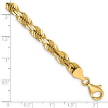 Load image into Gallery viewer, 14K 6.5mm  D/C Rope with Fancy Lobster Clasp Chain
