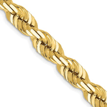 Load image into Gallery viewer, 14K 7mm  D/C Rope with Fancy Lobster Clasp Chain

