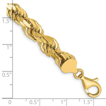 Load image into Gallery viewer, 14K 8mm  D/C Rope with Fancy Lobster Clasp Chain
