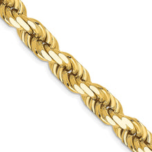 Load image into Gallery viewer, 14K 8mm  D/C Rope with Fancy Lobster Clasp Chain
