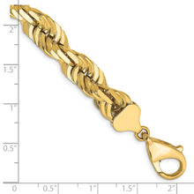Load image into Gallery viewer, 14K 10mm  D/C Rope with Fancy Lobster Clasp Chain
