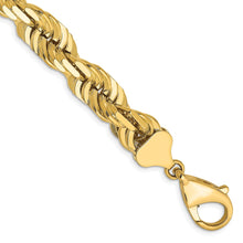 Load image into Gallery viewer, 14K 10mm  D/C Rope with Fancy Lobster Clasp Chain
