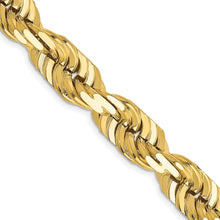 Load image into Gallery viewer, 14K 10mm  D/C Rope with Fancy Lobster Clasp Chain

