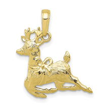Load image into Gallery viewer, 10K Polished Reindeer Pendant
