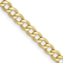 Load image into Gallery viewer, 10k 3.35mm Semi-Solid Curb Link Chain
