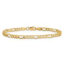 Load image into Gallery viewer, 10k 3.5mm Semi-Solid Figaro Chain
