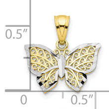 Load image into Gallery viewer, 10K w/Rhodium Butterfly Charm
