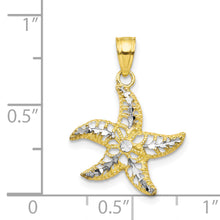 Load image into Gallery viewer, 10K w/Rhodium Starfish Charm
