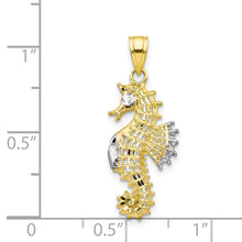 Load image into Gallery viewer, 10K w/Rhodium Seahorse Charm
