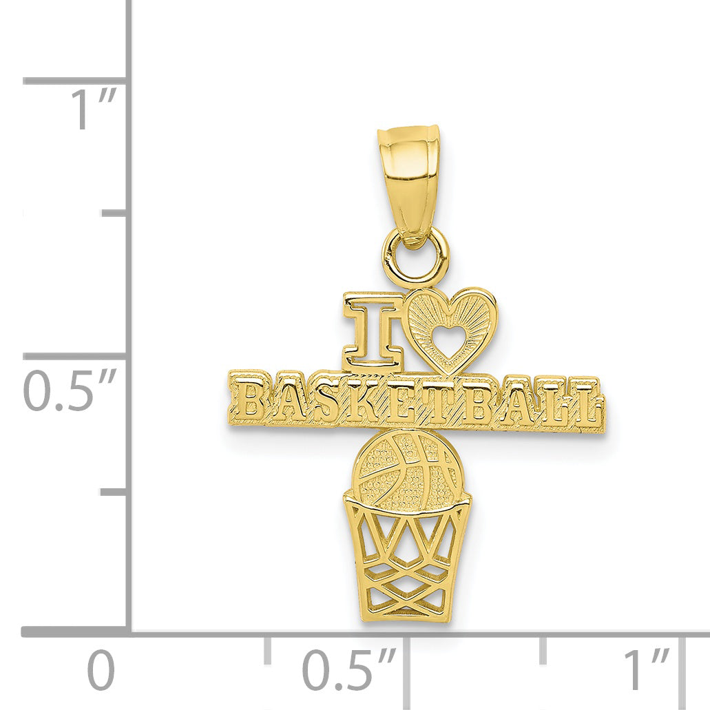 10K I LOVE BASKETBALL Charm