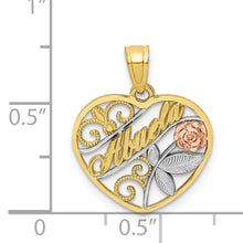 Load image into Gallery viewer, 10K Two-Tone w/White Rhodium ABUELA Pendant

