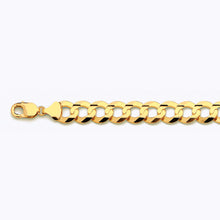 Load image into Gallery viewer, 10K 14MM YELLOW GOLD SOLID CURB 22&quot; CHAIN NECKLACE (AVAILABLE IN LENGTHS 7&quot; - 30&quot;)
