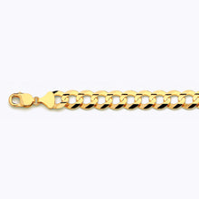 Load image into Gallery viewer, 10K 13MM YELLOW GOLD SOLID CURB 20&quot; CHAIN NECKLACE (AVAILABLE IN LENGTHS 7&quot; - 30&quot;)
