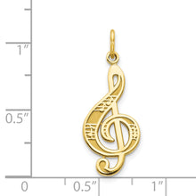 Load image into Gallery viewer, 10k Treble Clef Charm
