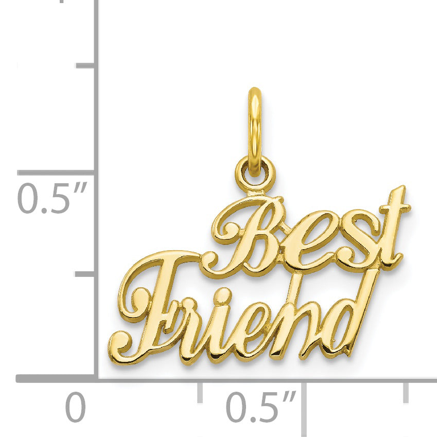 10K BEST FRIEND Charm