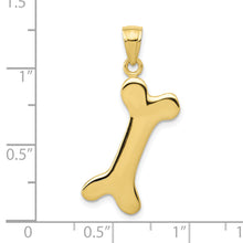 Load image into Gallery viewer, 10k 3-D Dog Bone Pendant
