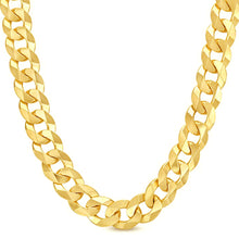 Load image into Gallery viewer, 10K 8MM YELLOW GOLD SOLID CURB 24&quot; CHAIN NECKLACE (AVAILABLE IN LENGTHS 7&quot; - 30&quot;)
