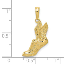 Load image into Gallery viewer, 10K Polished Running Shoe Pendant
