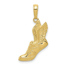 Load image into Gallery viewer, 10K Polished Running Shoe Pendant
