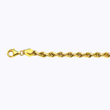 Load image into Gallery viewer, 10K 4MM YELLOW GOLD SOLID DC ROPE 24&quot; CHAIN NECKLACE (AVAILABLE IN LENGTHS 7&quot; - 30&quot;)
