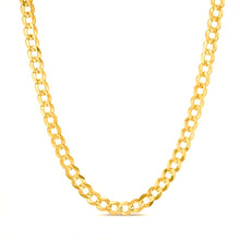 Load image into Gallery viewer, 10K 3.5MM YELLOW GOLD SOLID CURB 24&quot; CHAIN NECKLACE (AVAILABLE IN LENGTHS 7&quot; - 30&quot;)
