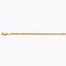 Load image into Gallery viewer, 14K 3MM YELLOW GOLD SOLID CURB 24&quot; CHAIN NECKLACE (AVAILABLE IN LENGTHS 7&quot; - 30&quot;)
